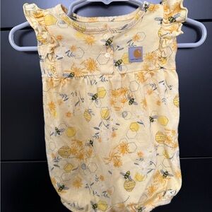 Carhartt Yellow Baby Romper with Bee print 3M